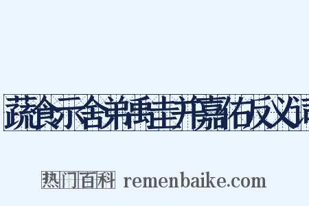 蔬食示舍弟禹圭并嘉佑反义词是什么意思的图片